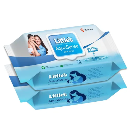 Image of Little's Baby Wipes pack of 2 72 wipes