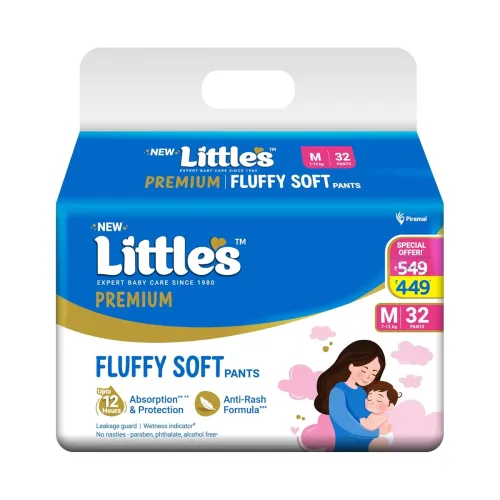 Image of Little’s Premium Baby Diapers M Size 32 Count