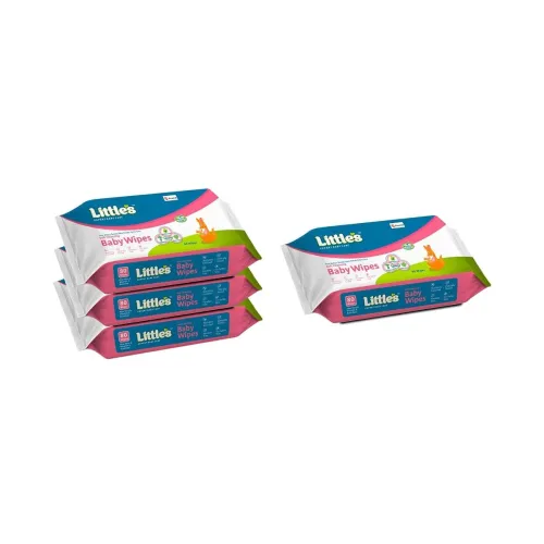 Image of Little's Soft Cleansing Baby Wipes 80 wipes Pack Of 3