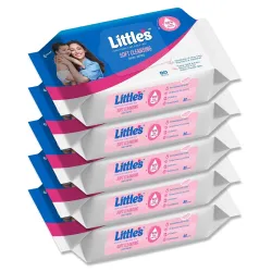 Littles Soft Cleansing Baby Wipes | 80 Wipes x 5 - 400 Wipes