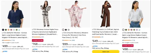 Image of litzo Women's Clothing up to 88% Discount