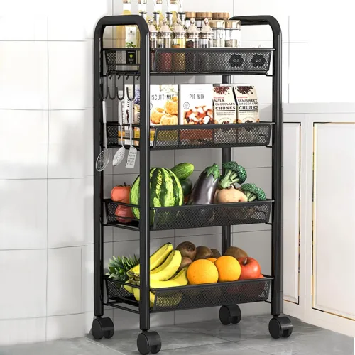 Image of LiveCool Mesh Vegetable Stand Steel, 4 Tier