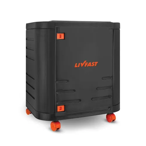 Image of Livfast Inverter Battery Trolley with Covered Box