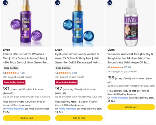 Image of Livon at minimum 40% Discount