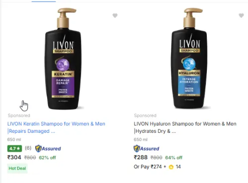 Image of LIVON Hyaluron Shampoo (650 ml) Minimum 60% Discount