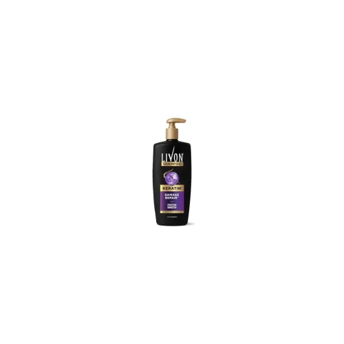 Image of Livon Keratin Shampoo for Women & Men | Repairs Damaged Hair | Smooth & 5x Stronger Hair | No Parabens | 650ml