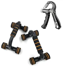 Livox Push Up Bar with R hand gripper- Home Workout Set