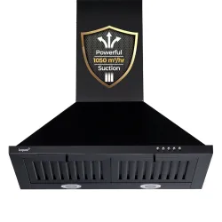 Livpure Alder Neo 60 cm | Pyramid | 1050 m³/hr Suction | Baffle Filter | Push Button Control | Low Noise | 5 Year Motor 