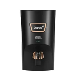 Livpure Glo Star Copper Water Purifier | Free Standard Installation | 8 Stage Advanced Purification | RO+UV+UF Copper | Mineraliser | In Tank UV Sterilisation | 7L Storage Capacity | Black