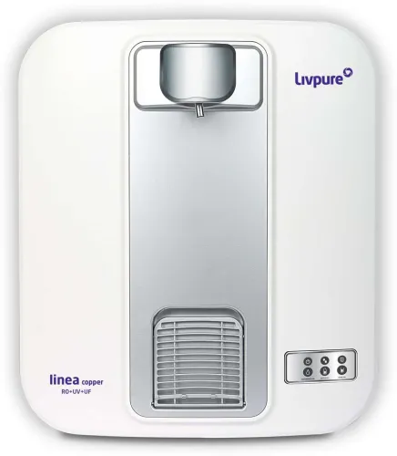 Image of Livpure Linea Copper 5L RO+UV+UF Water Purifier (White/Silver)