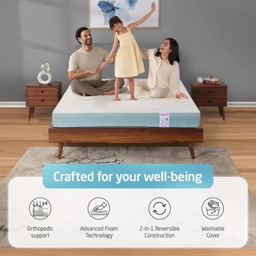 Image of Livpure Smart Ortho DUOS-X Reversible HR Foam Mattress Queen (75x60x5) inch