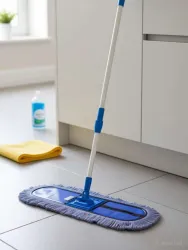 Livronic 18 Inch wet and dry mop for floor cleaning with 4 feet long handle (Set of 1) Wet & Dry Mop (Blue)