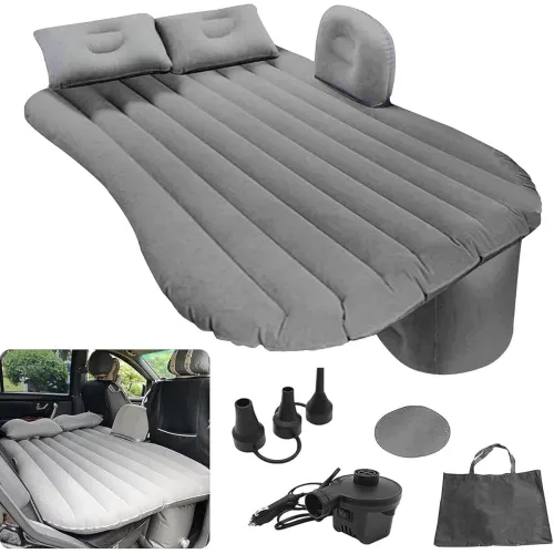 Image of LivTee Premium Car Inflatable Bed with Pump & 2 Air Pillow |Quick Inflatable Back Seat Bed |Car Inflatable Mattress |Car