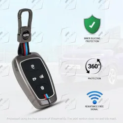 LivTee Premium Metal Key Cover Compatible with Tata Harrier |