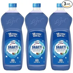 Lizol Shakti Floor Cleaner Aqua 900ml * Pack of 3