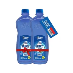 Lizol Shakti 900ml (Pack of 2)- Aqua Fresh Floor Cleaner | 2X Better Cleaning vs Phenyl |Kills 99.9% Germs| Removes Toug