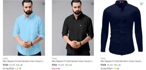 Image of Lizzy Men's Shirts upto 81% Discount