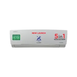 Lloyd 1.5 Ton 3 Star Inverter Split AC (6 in 1 Convertible, Copper, Anti-Viral + PM 2.5 Filter,White with Chrome Deco St