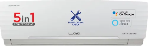 Image of Lloyd 2025 Model 1.5 Ton 5 Star Split Inverter with Wi-fi AC (GLS18V5FWCXV, White)