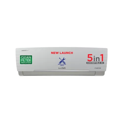 Image of Lloyd 1.5 Ton 3 Star Inverter Split AC (6 in 1 Convertible, Copper, Anti-Viral + PM 2.5 Filter,White with Chrome Deco St