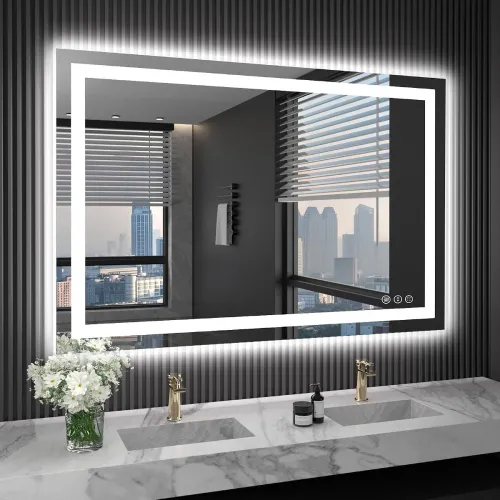 Image of LOAAO LED Bathroom Mirror Anti-Fog Dimmable Lighted Vanity