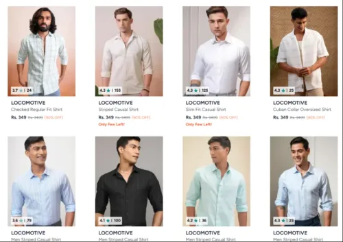 Image of LOCASTE men shirts at minimum 90% Discount 
