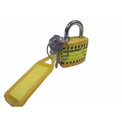 Lockout Padlock AK-JPL-103Y Lock and Hold (Pack of 3)