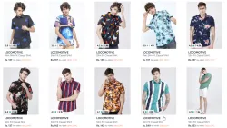 LOCOMOTIVE Men Black Slim Fit Printed Casual Shirt