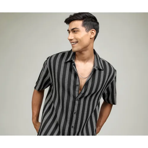 Image of Locomotive Men's Oversized Shirts Half Sleeves