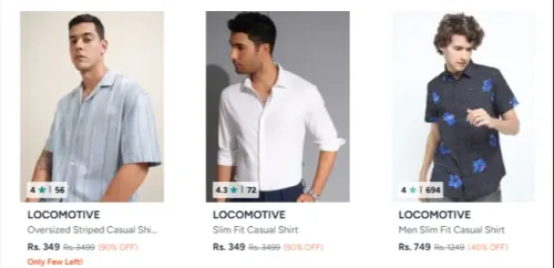 Image of Locomotive Men shirts at minimum 90% Discount 