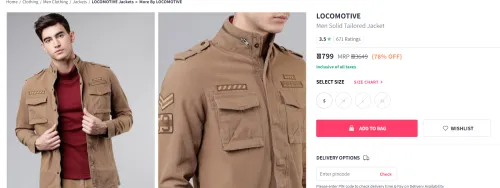 Image of LOCOMOTIVE Men Solid Tailored Jacket