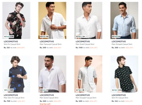 Image of LOCOMOTIVE Men's Casual Shirt starting at ₹124