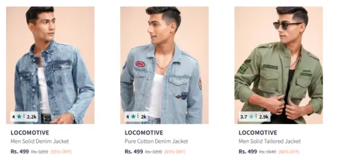 Image of Locomotive Men's Jackets From ₹499