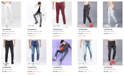 Image of Locomotive Men's Jeans Starting @ ₹279