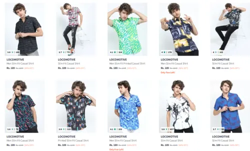 Image of LOCOMOTIVE Men's Shirt Starting @ ₹189