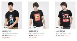 Locomotive Mens Tshirt at Minimum 80% Discount