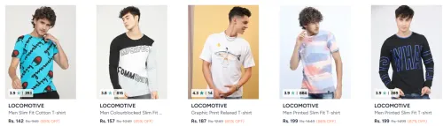 Image of LOCOMOTIVE Men's T-Shirts Starting @ ₹142