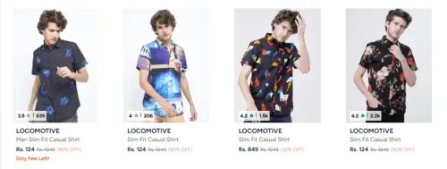 Image of Locomotive Shirts Men Upto 90% Off | Starting @ ₹124