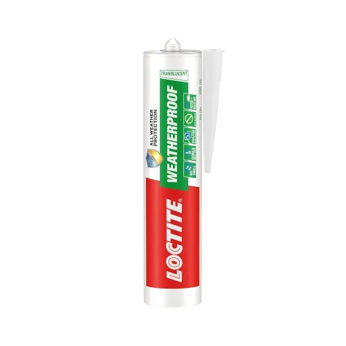 Image of Loctite Weatherproof Neutral Silicone Sealant Clear 280ml