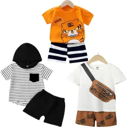Lofn Unisex-Child Cotton Clothing Sets for Baby Boys (Pack Of 3)