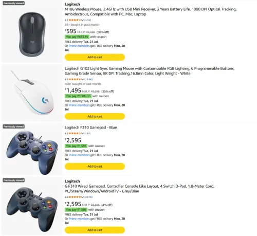Image of Logitech Computers Accessories up to 50% Discount 