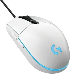 Logitech G203 Prodigy RGB Wired Gaming Wired Ambidextrous Optical Gaming Mouse (USB 2.0, White)