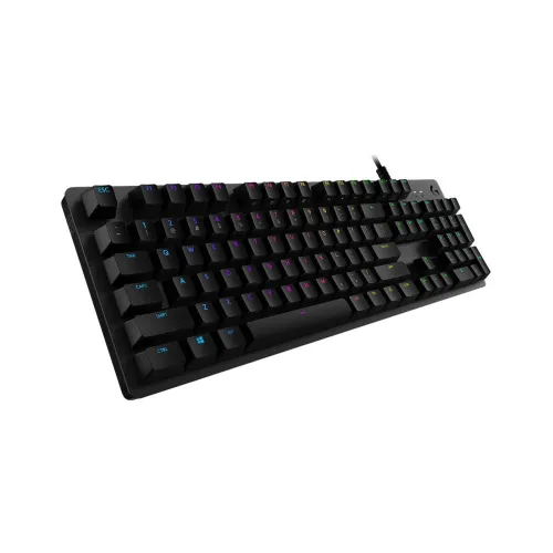 Image of Logitech G512 Mechanical Gaming Keyboard, RGB Lightsync Backlit Keys, GX Brown Tactile Key Switches, Brushed Aluminum Ca