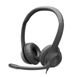 Logitech H390 Type-C Wired Headset for PC/Laptop, Stereo Headphones with Noise Cancelling Microphone, USB-C, in-Line Controls, Works with Chromebook - Graphite
