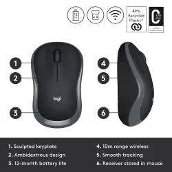 Logitech M186 Wireless Optical Mouse