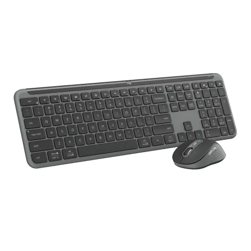 Image of Logitech MK950 Signature Slim Wireless Keyboard and Mouse Combo, Sleek Design, Quiet Typing and Clicking, Switch Across 