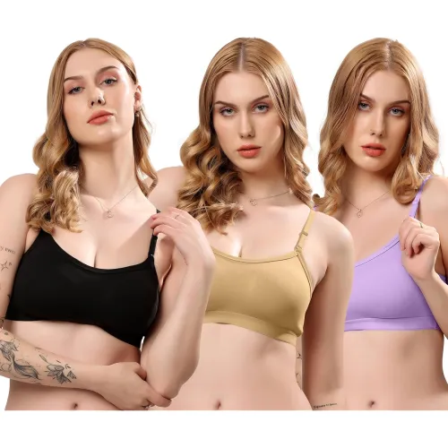 Image of London Hills Women's Cotton Sports Bra