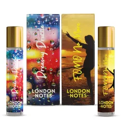 LONDON NOTES Dream Crush Mini Pocket Long Lasting Perfume Combo | Gift Set | For Men Women | Citrus Spicy Duo Pack - 25ml x 2