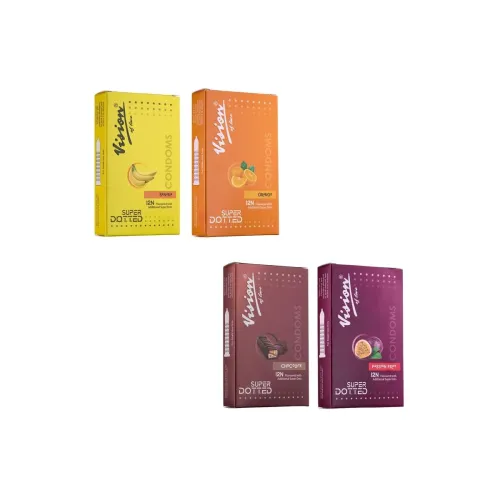 Image of Long Lasting Condoms Ultra Thin & Super Dotted With Flavour - Pack of (4 x 12s)