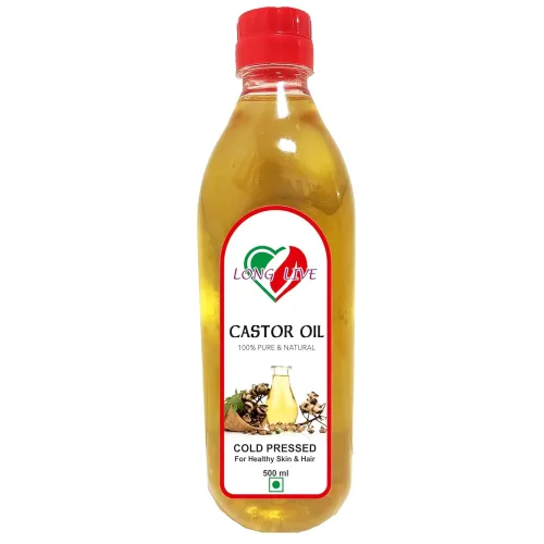 Image of Long Live Castor Oil Wood Pressed - 500Ml | Pure Cold-Pressed Arandi Oil By Farmers Society | 